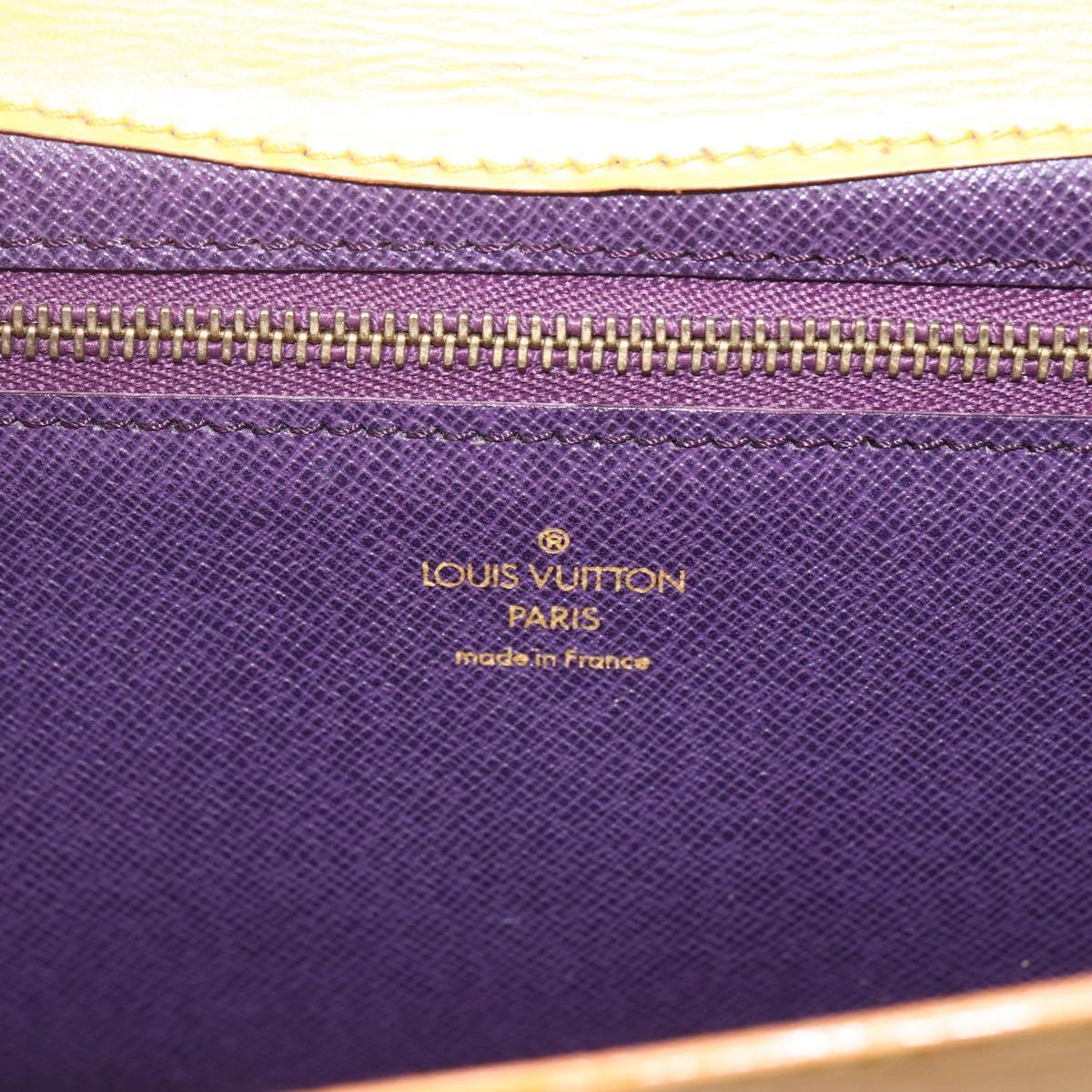 LOUIS VUITTON Epi Art Deco Clutch Bag Yellow M52639 LV Auth 168163