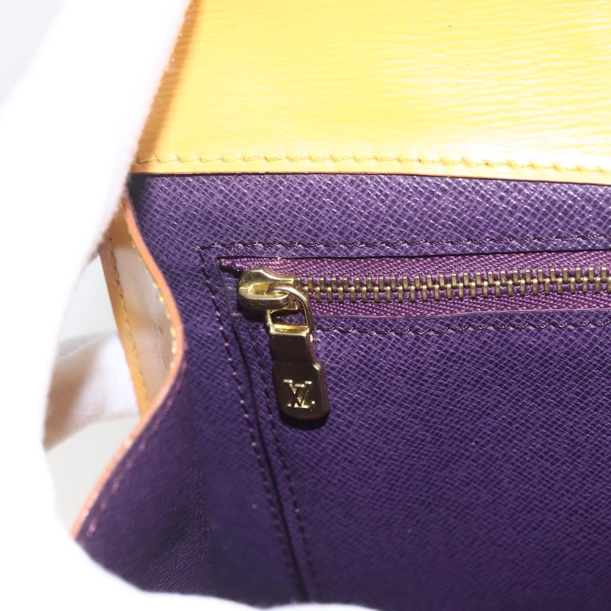 LOUIS VUITTON Epi Art Deco Clutch Bag Yellow M52639 LV Auth 168163