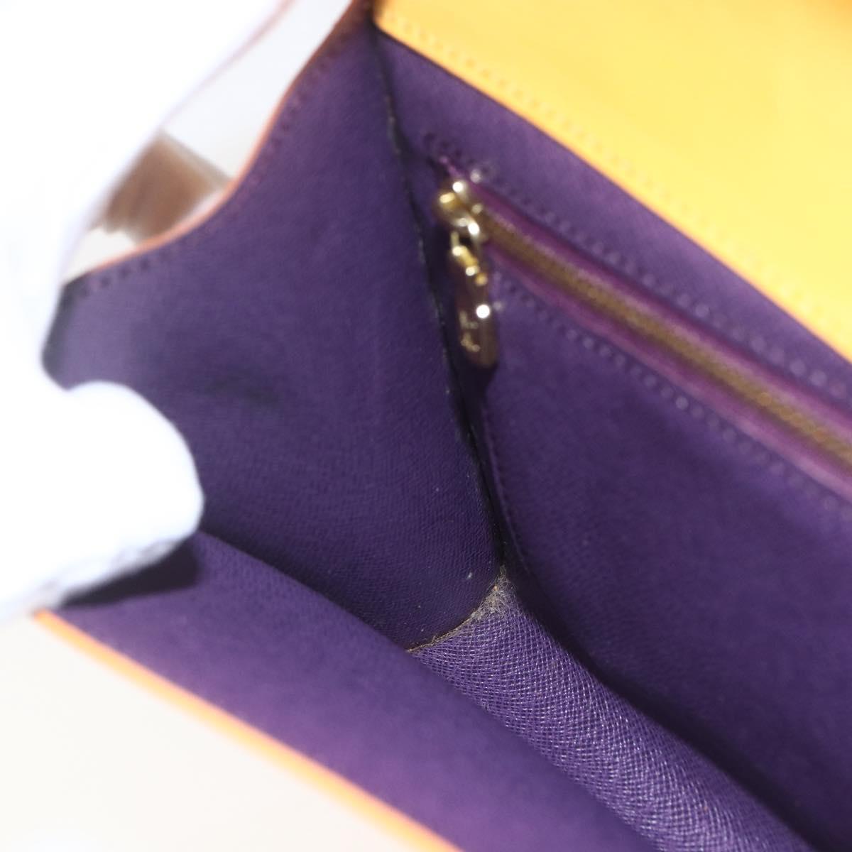 LOUIS VUITTON Epi Art Deco Clutch Bag Yellow M52639 LV Auth 168163