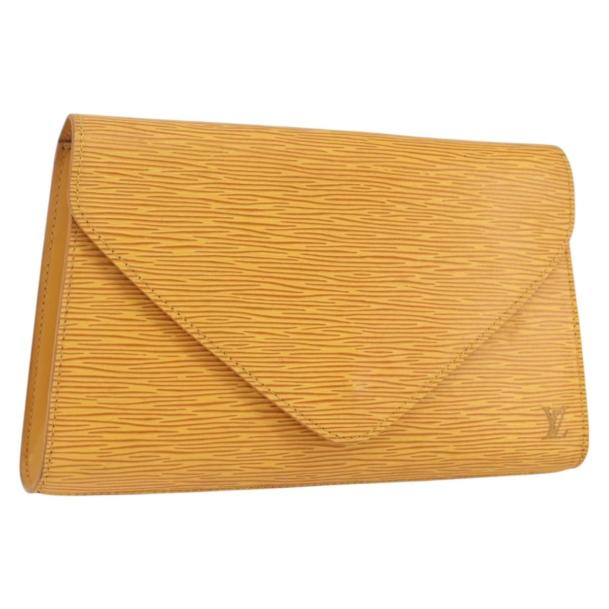 LOUIS VUITTON Epi Art Deco Clutch Bag Yellow M52639 LV Auth 168163