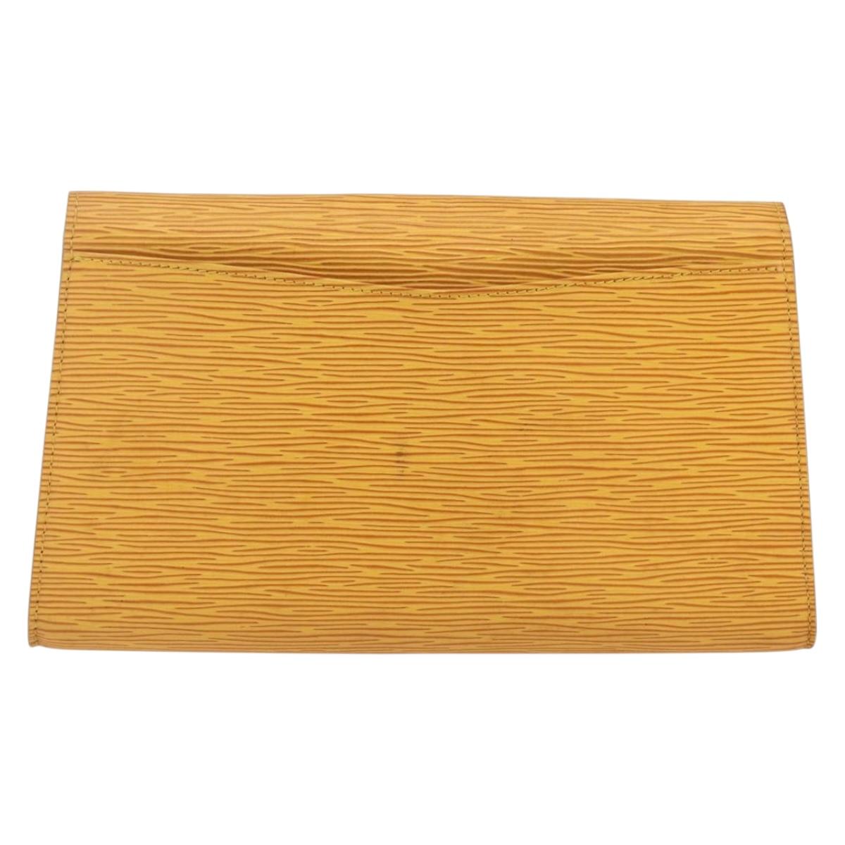 LOUIS VUITTON Epi Art Deco Clutch Bag Yellow M52639 LV Auth 168163