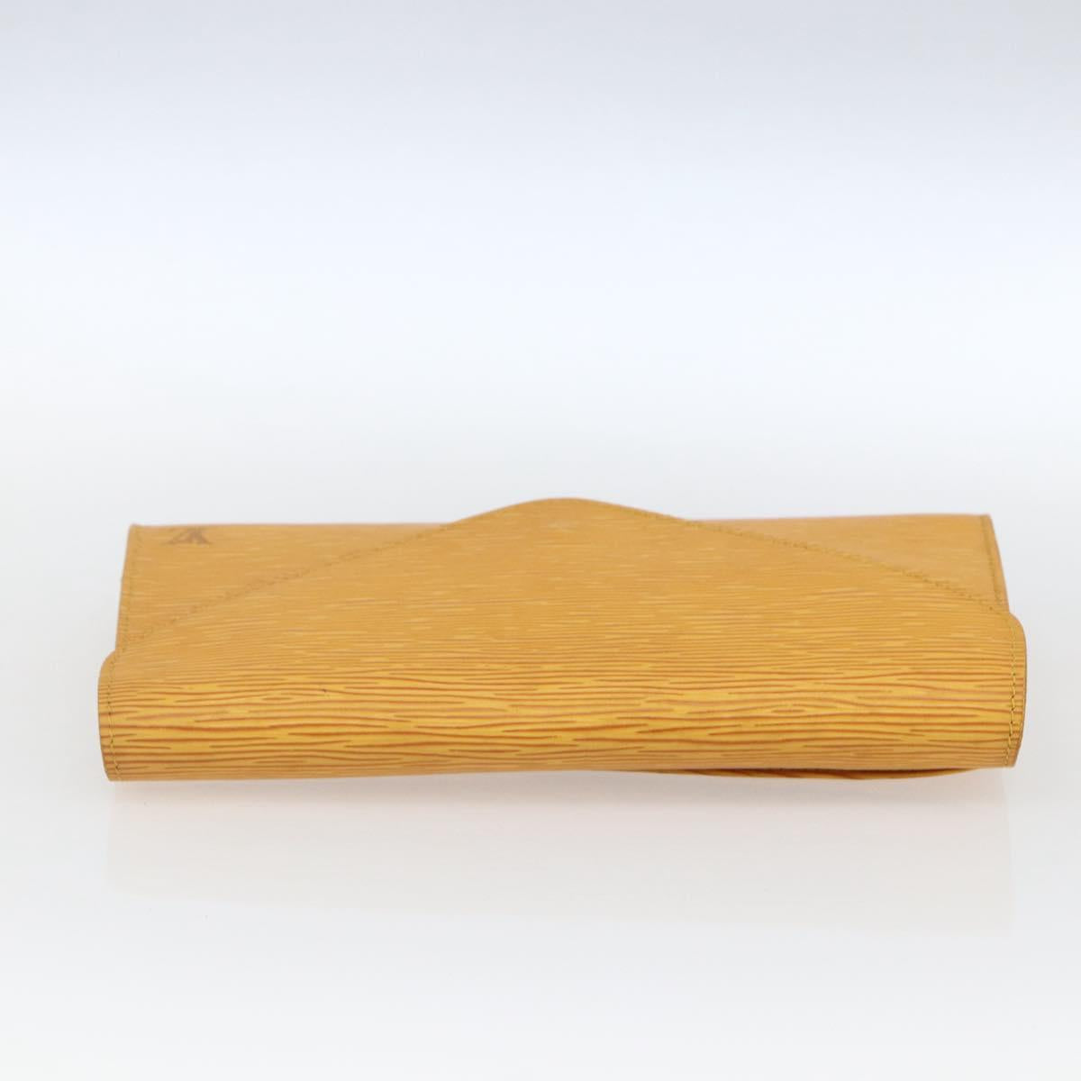 LOUIS VUITTON Epi Art Deco Clutch Bag Yellow M52639 LV Auth 168163