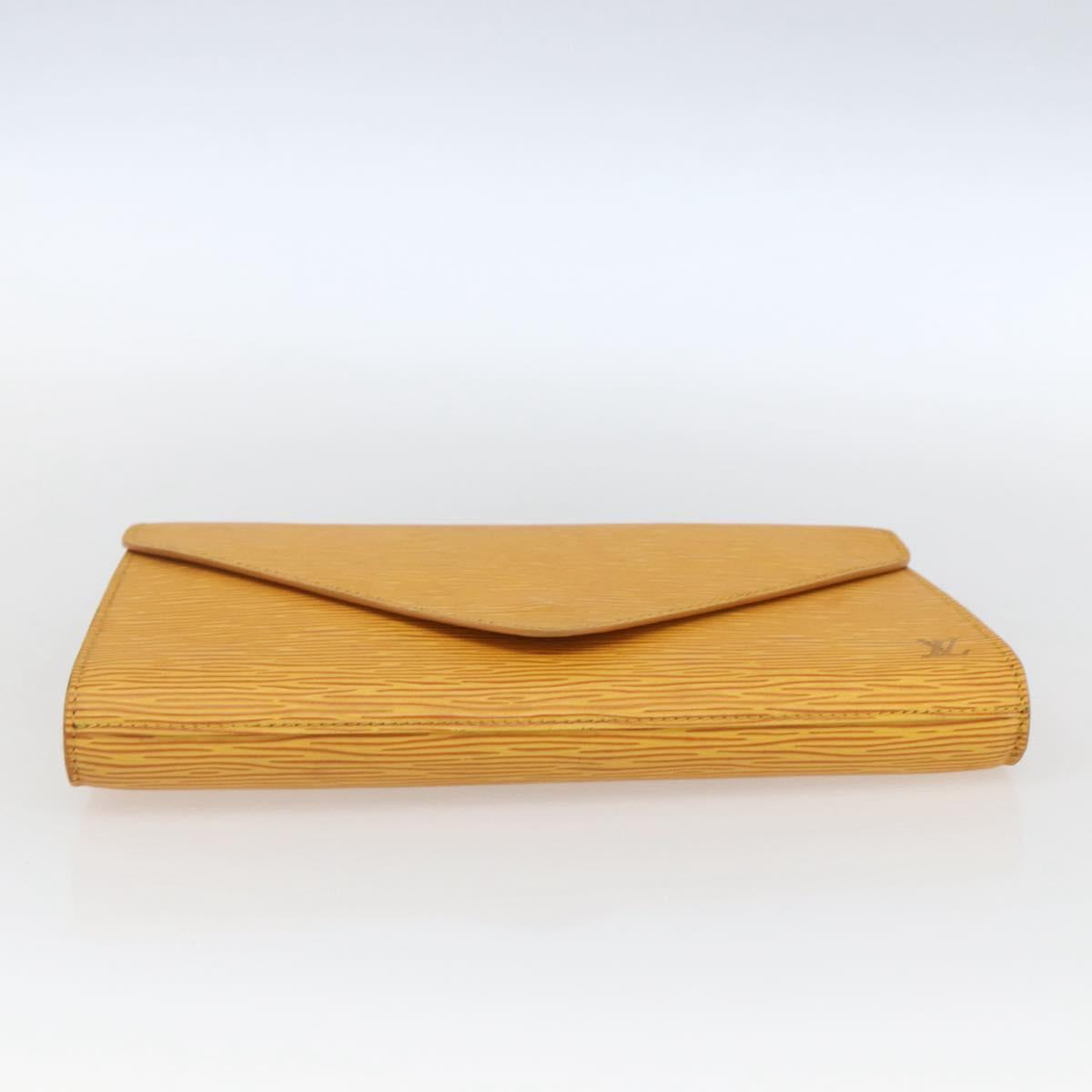 LOUIS VUITTON Epi Art Deco Clutch Bag Yellow M52639 LV Auth 168163