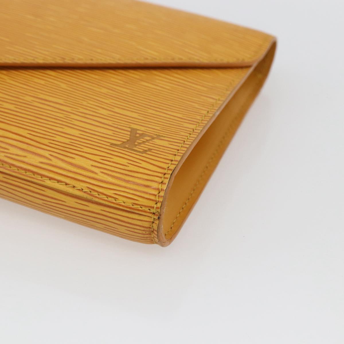 LOUIS VUITTON Epi Art Deco Clutch Bag Yellow M52639 LV Auth 168163