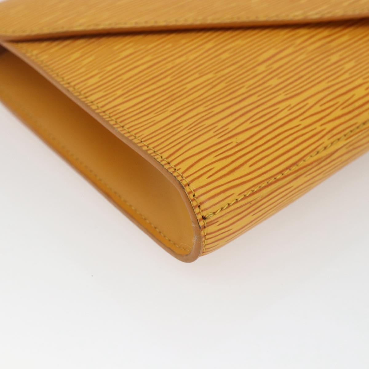 LOUIS VUITTON Epi Art Deco Clutch Bag Yellow M52639 LV Auth 168163