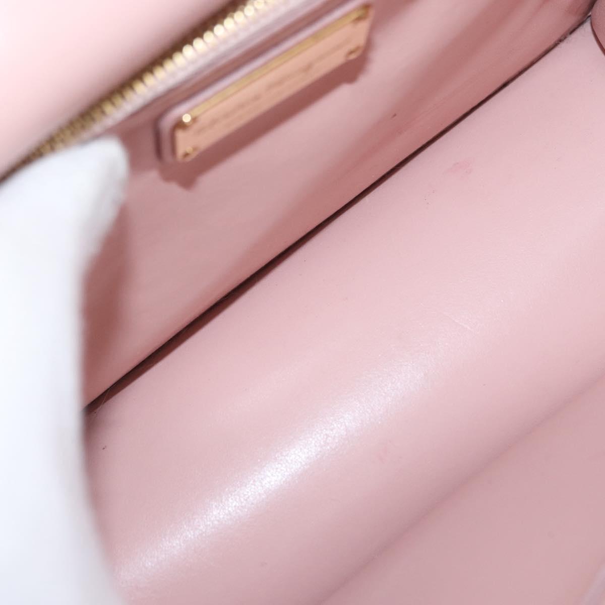 Salvatore Ferragamo Vala Chain Shoulder Bag Patent leather Pink Gold Auth 168168