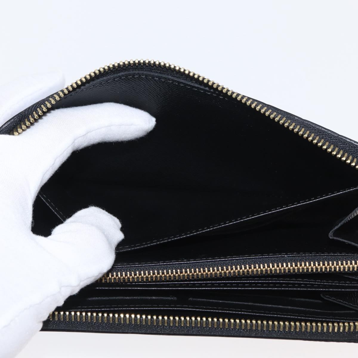 LOUIS VUITTON Damier LV Lace Zippy Wallet Long Wallet Blue LV Auth 168184