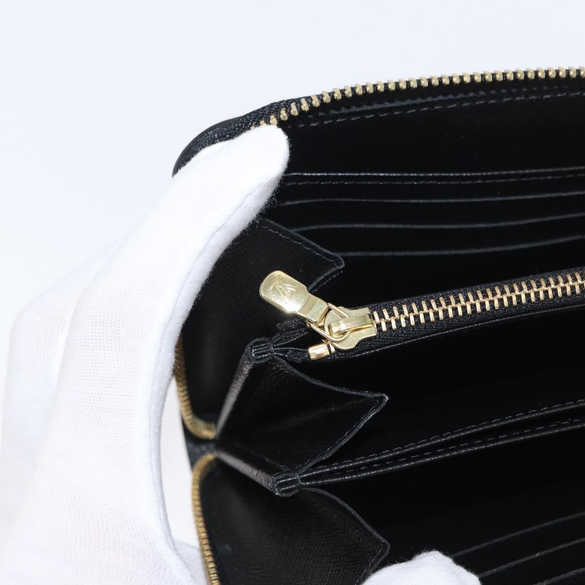 LOUIS VUITTON Damier LV Lace Zippy Wallet Long Wallet Blue LV Auth 168184