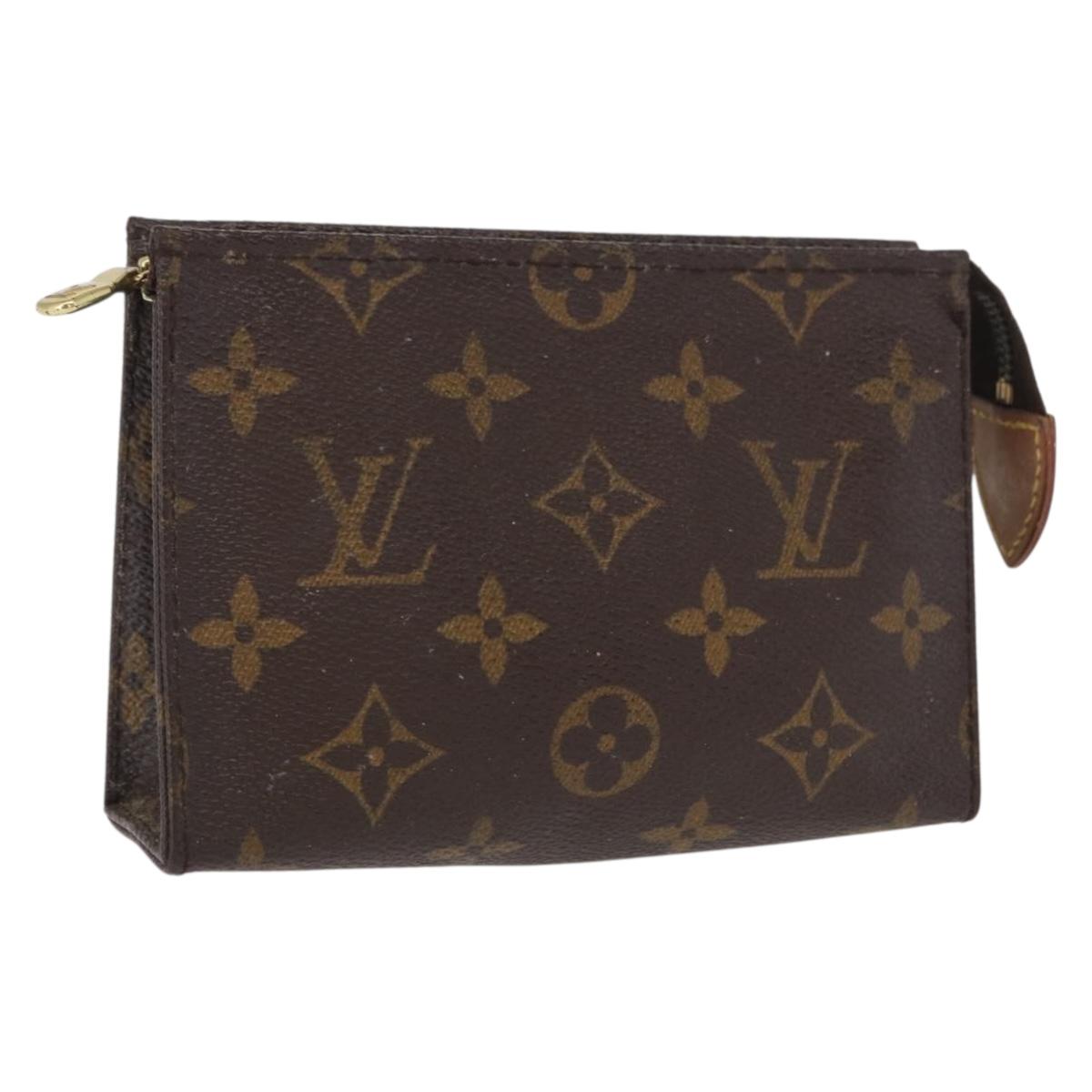 LOUIS VUITTON Monogram Poche Toilette 15 Pouch M47546 LV Auth 168185