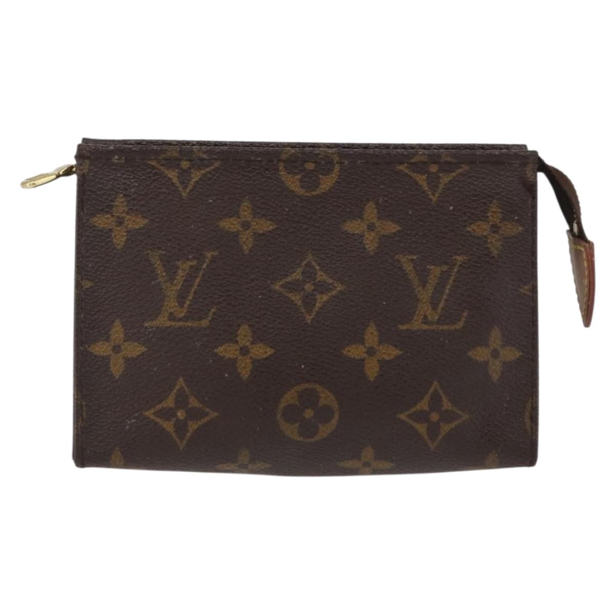 LOUIS VUITTON Monogram Poche Toilette 15 Pouch M47546 LV Auth 168185