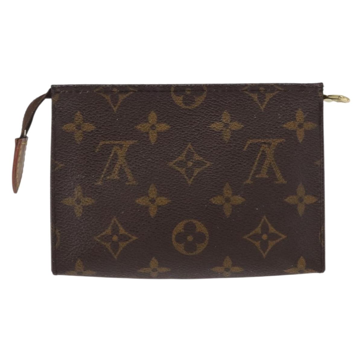 LOUIS VUITTON Monogram Poche Toilette 15 Pouch M47546 LV Auth 168185