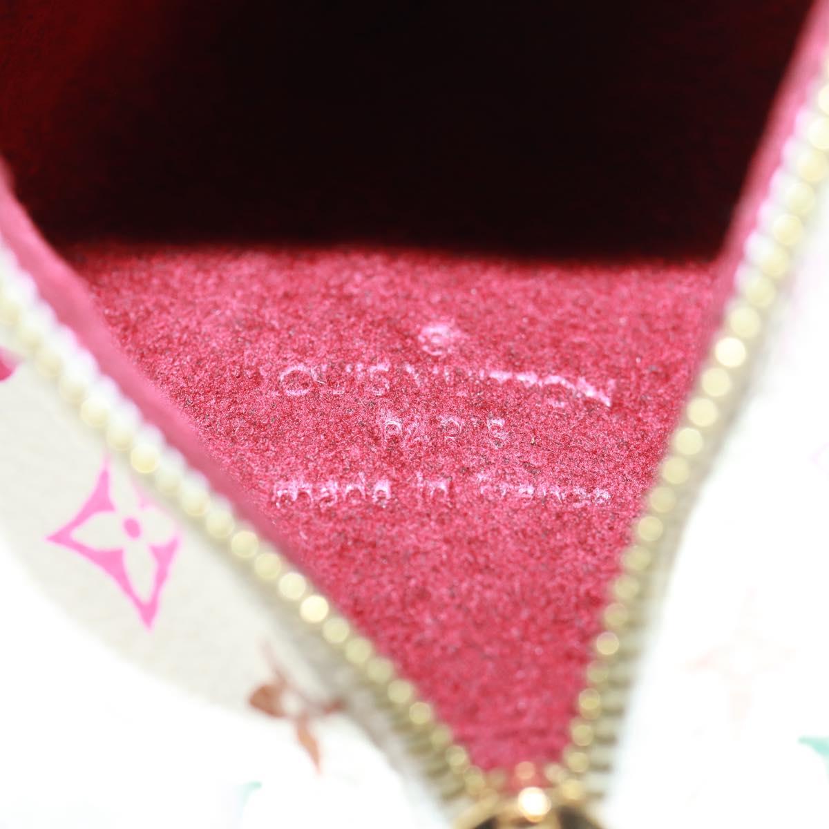 LOUIS VUITTON Monogram Multicolor Berlango Coin Purse White M58028 Auth 168197V
