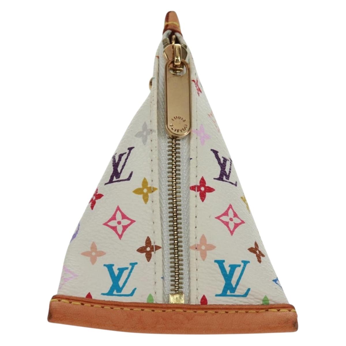 LOUIS VUITTON Monogram Multicolor Berlango Coin Purse White M58028 Auth 168197V