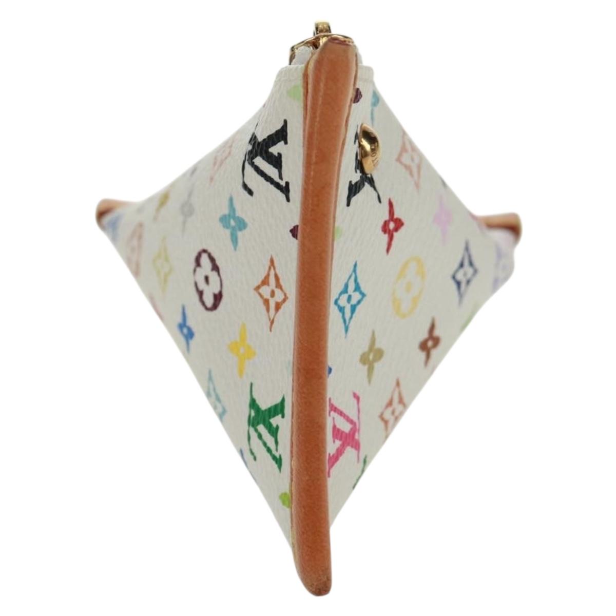 LOUIS VUITTON Monogram Multicolor Berlango Coin Purse White M58028 Auth 168197V