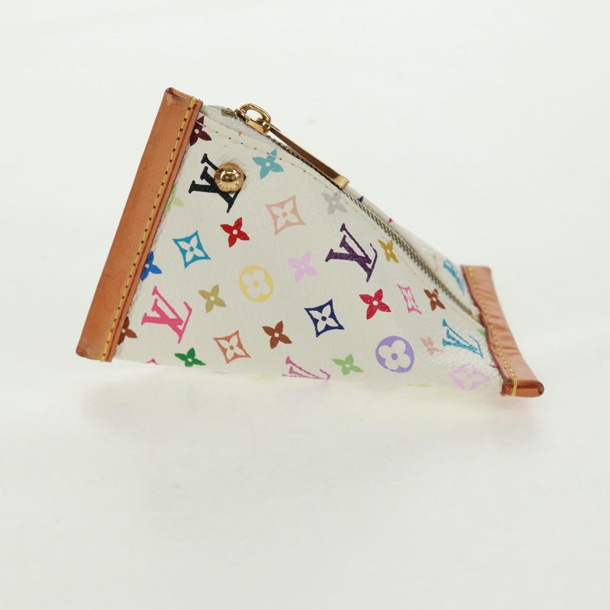 LOUIS VUITTON Monogram Multicolor Berlango Coin Purse White M58028 Auth 168197V