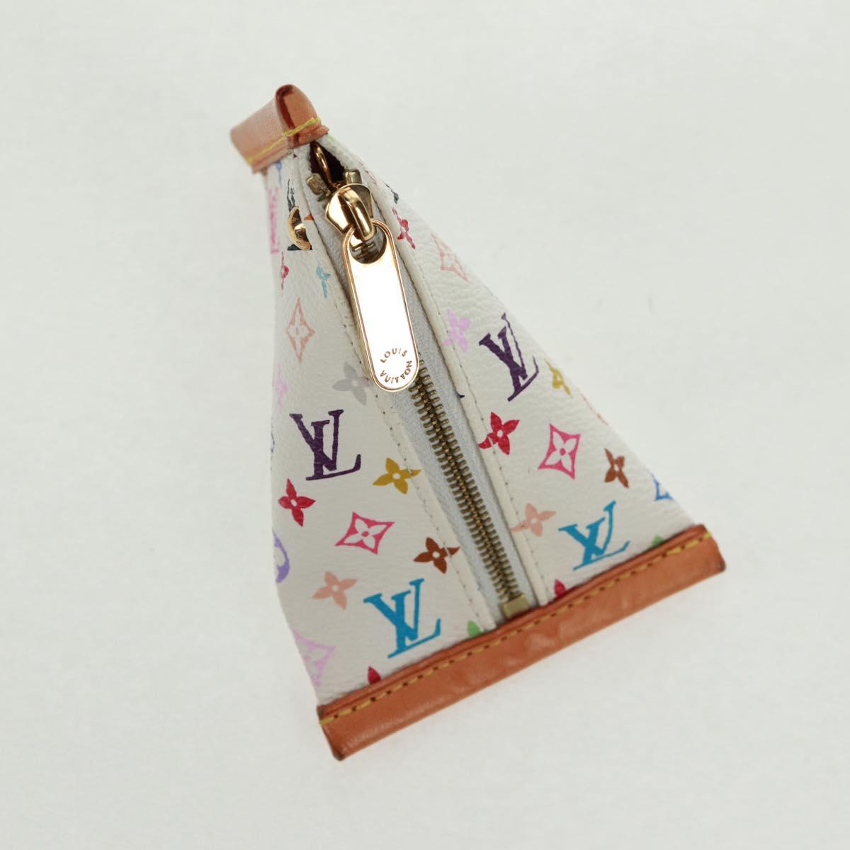 LOUIS VUITTON Monogram Multicolor Berlango Coin Purse White M58028 Auth 168197V