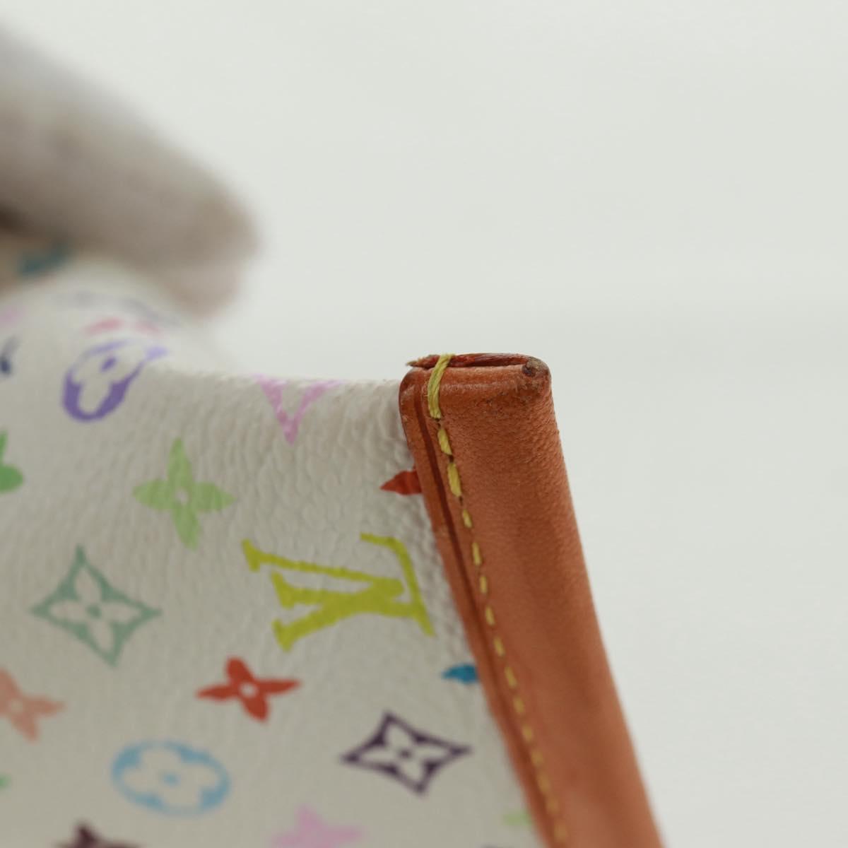 LOUIS VUITTON Monogram Multicolor Berlango Coin Purse White M58028 Auth 168197V
