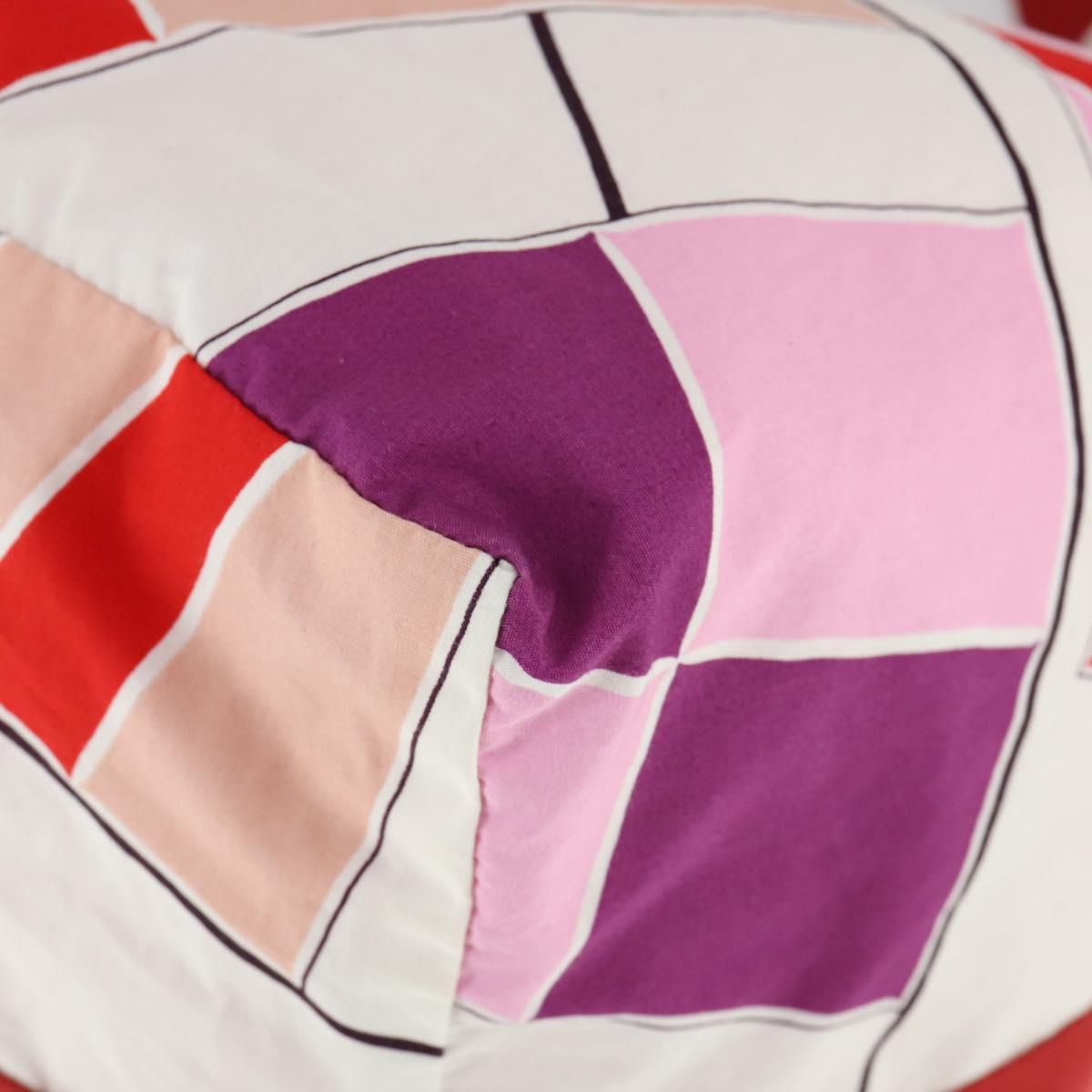 HERMES Beach Bag Tote Bag Canvas Red Auth 168207