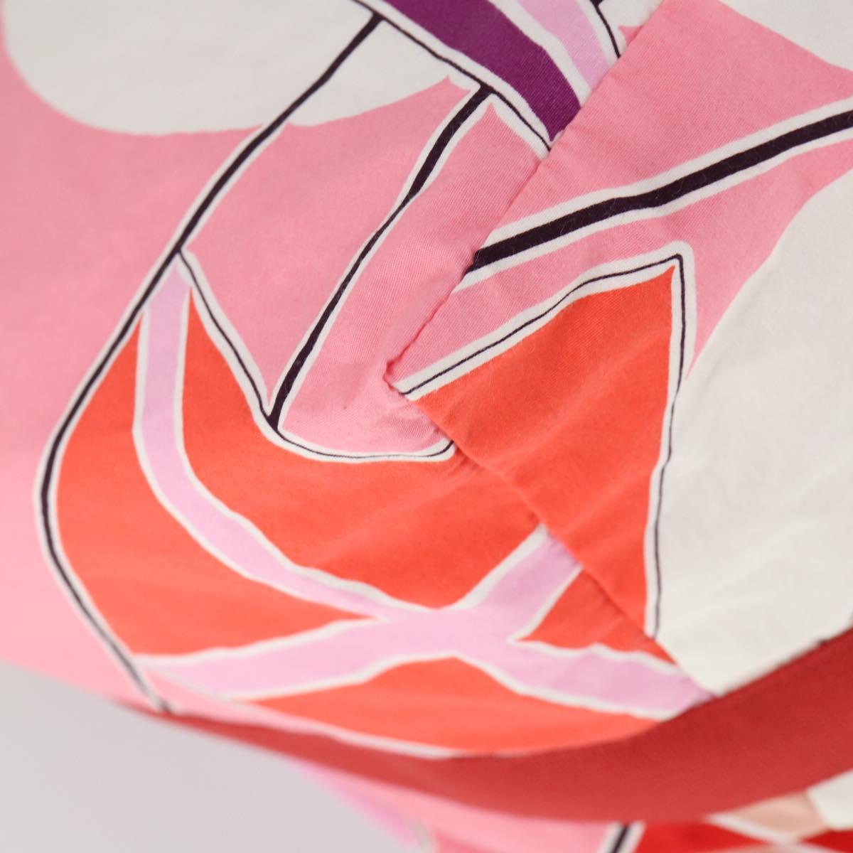 HERMES Beach Bag Tote Bag Canvas Red Auth 168207