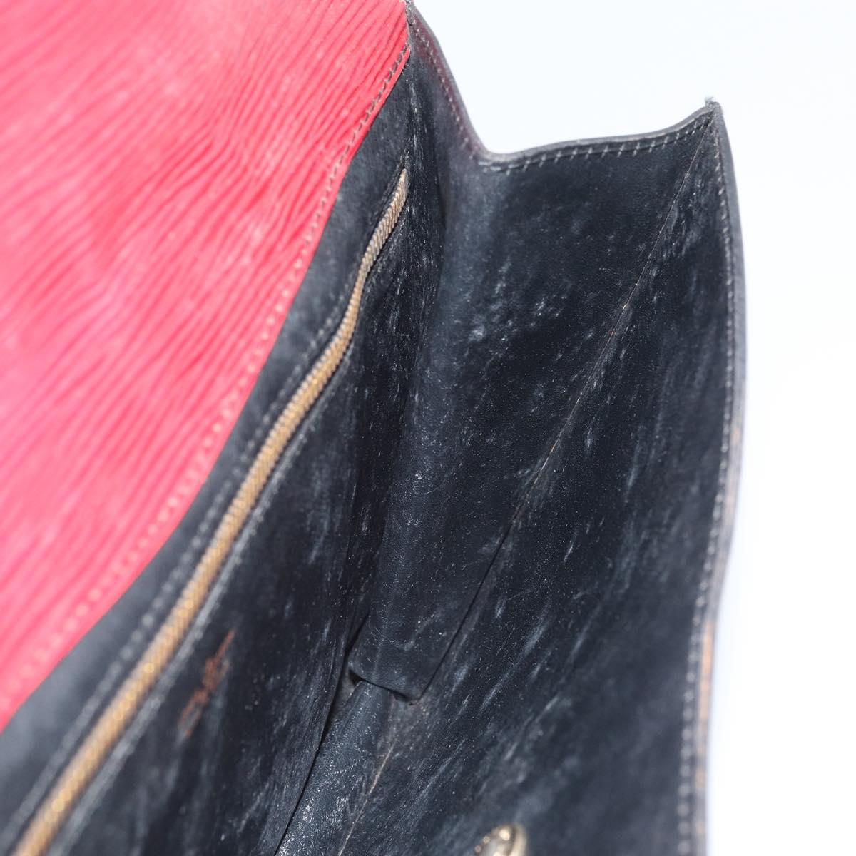 LOUIS VUITTON Epi Montaigne 27 Clutch Bag Red M52657 LV Auth 168213