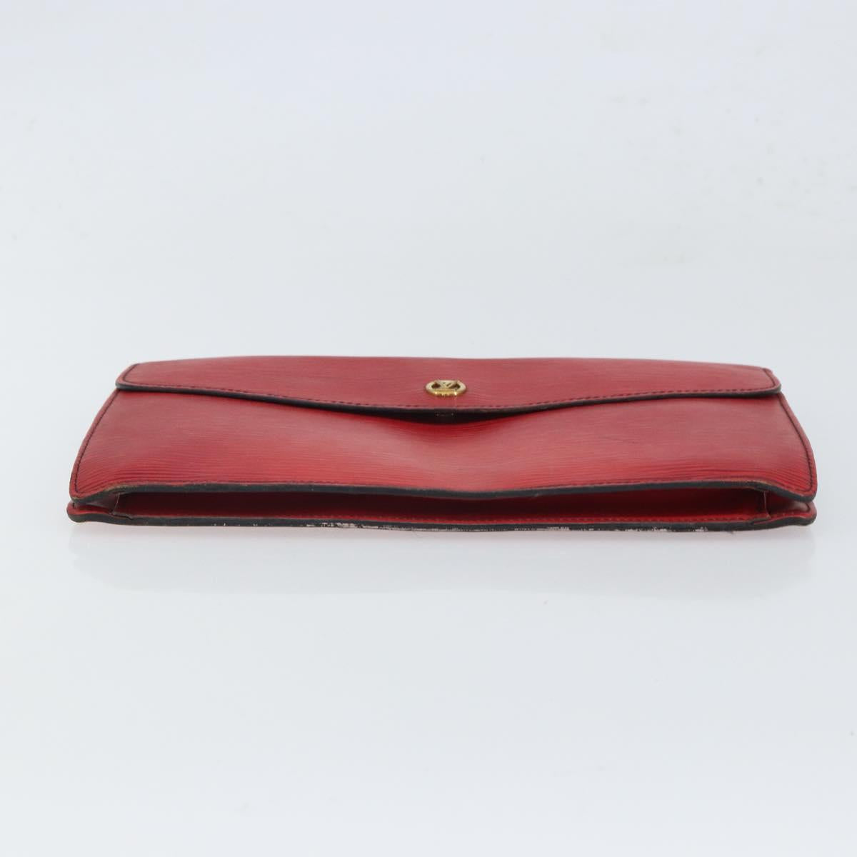 LOUIS VUITTON Epi Montaigne 27 Clutch Bag Red M52657 LV Auth 168213