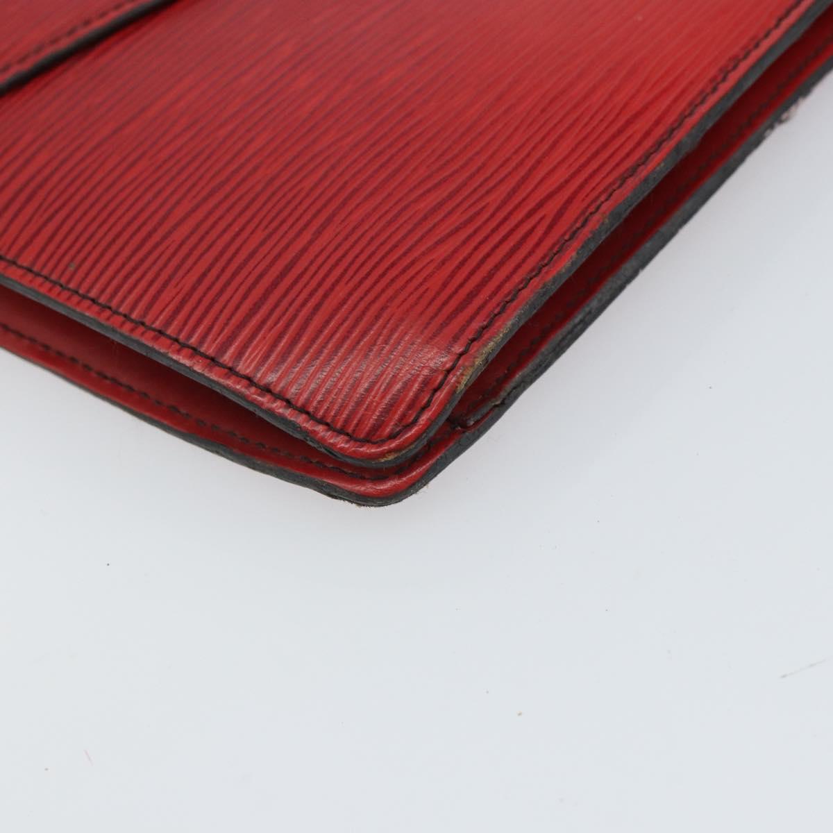 LOUIS VUITTON Epi Montaigne 27 Clutch Bag Red M52657 LV Auth 168213