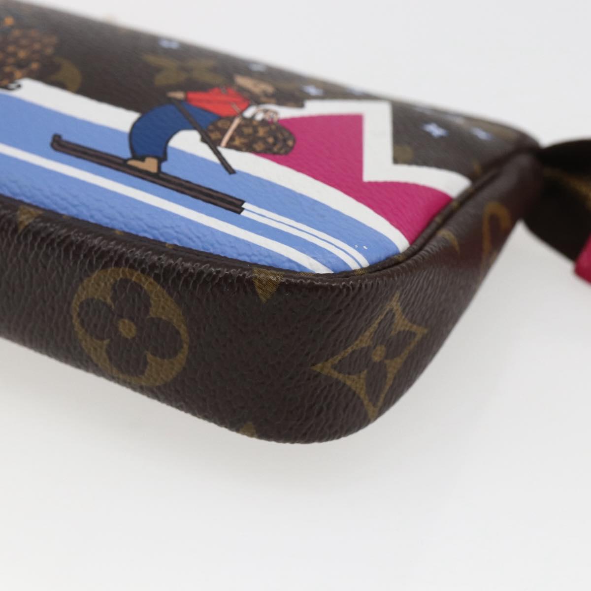 LOUIS VUITTON Monogram Ski Bear Mini Pochette Accessoires M67769 Auth 168214SM