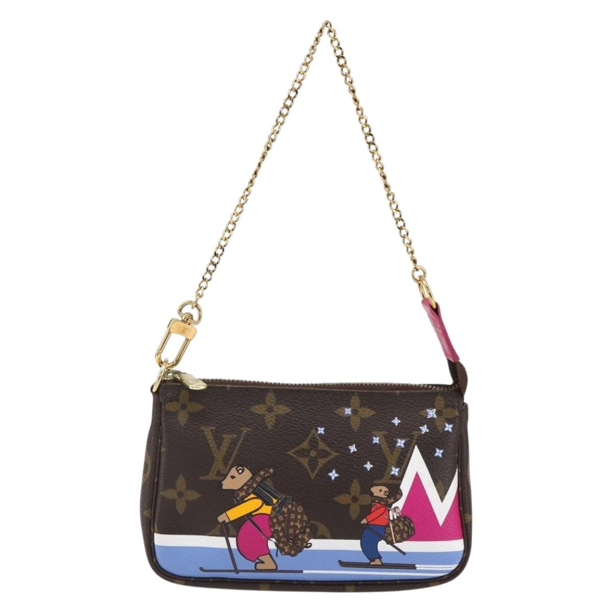LOUIS VUITTON Monogram Ski Bear Mini Pochette Accessoires M67769 Auth 168214SM