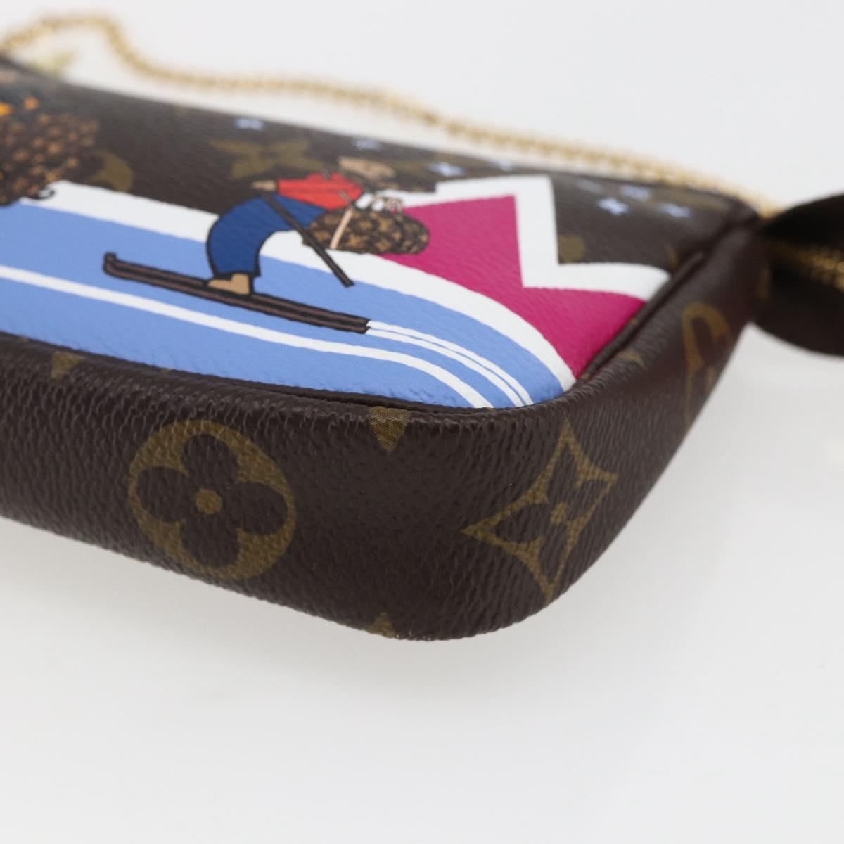 LOUIS VUITTON Monogram Ski Bear Mini Pochette Accessoires M67769 Auth 168216SM