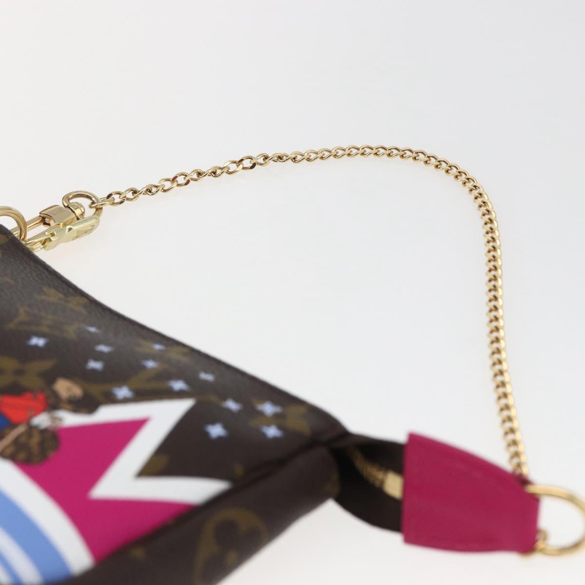LOUIS VUITTON Monogram Ski Bear Mini Pochette Accessoires M67769 Auth 168216SM