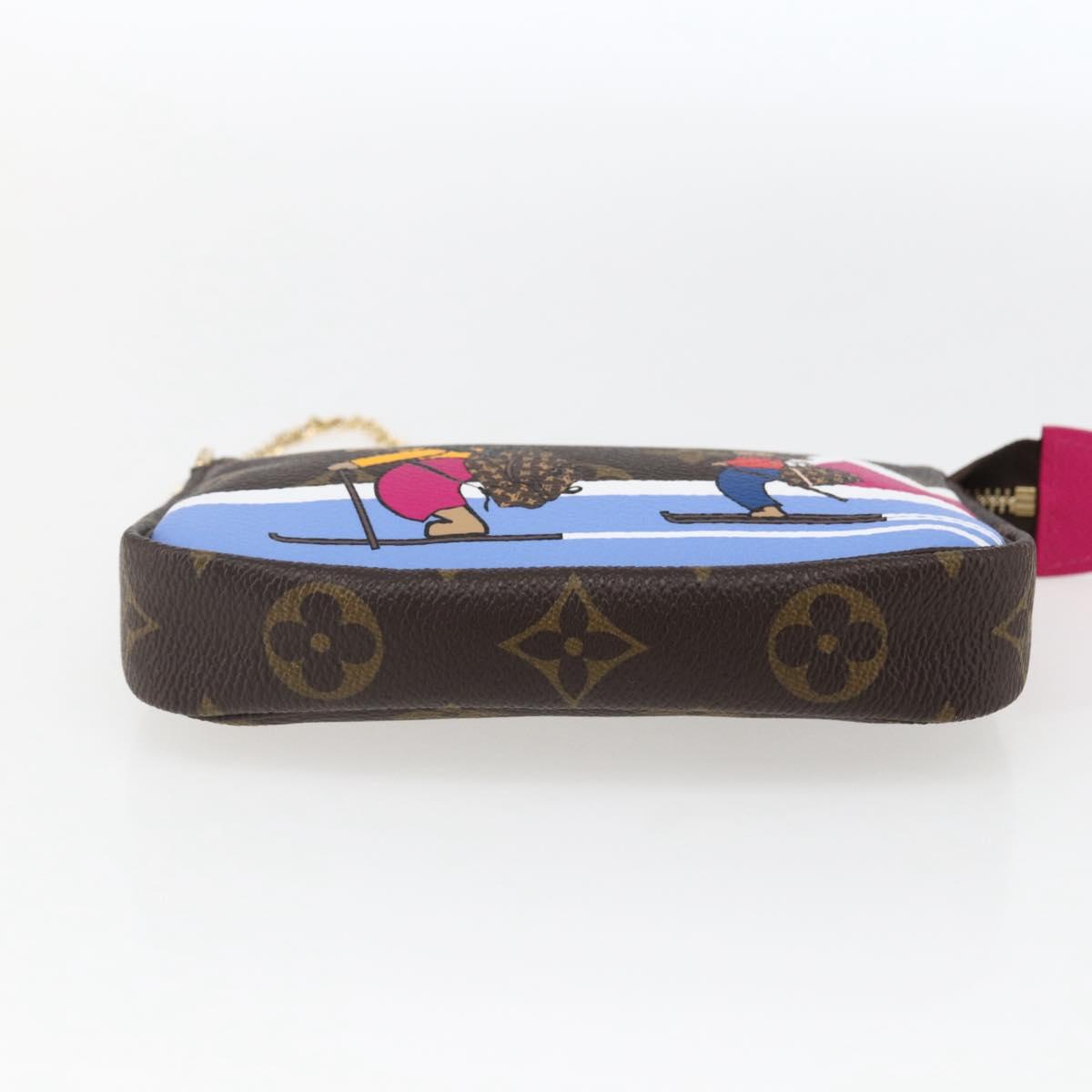 LOUIS VUITTON Monogram Ski Bear Mini Pochette Accessoires M67769 Auth 168216SM