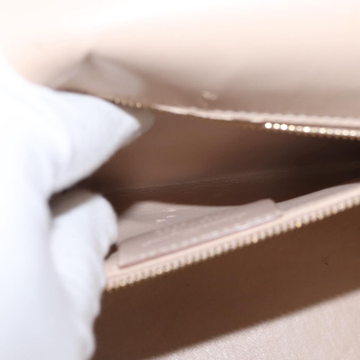 Salvatore Ferragamo Vala Hand Bag Leather 2way Beige Gold Auth 168221