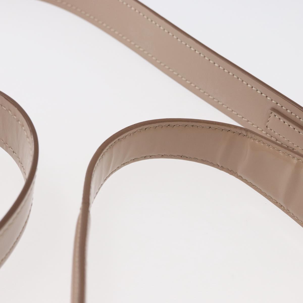 Salvatore Ferragamo Vala Hand Bag Leather 2way Beige Gold Auth 168221