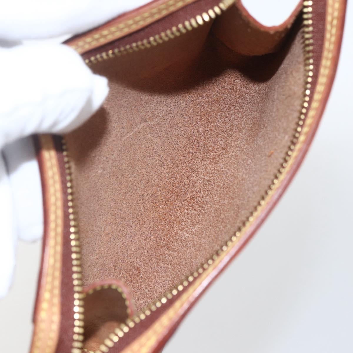 LOUIS VUITTON Nomad Cabas Amble PM Pouch Leather Beige M92502 LV Auth 168227