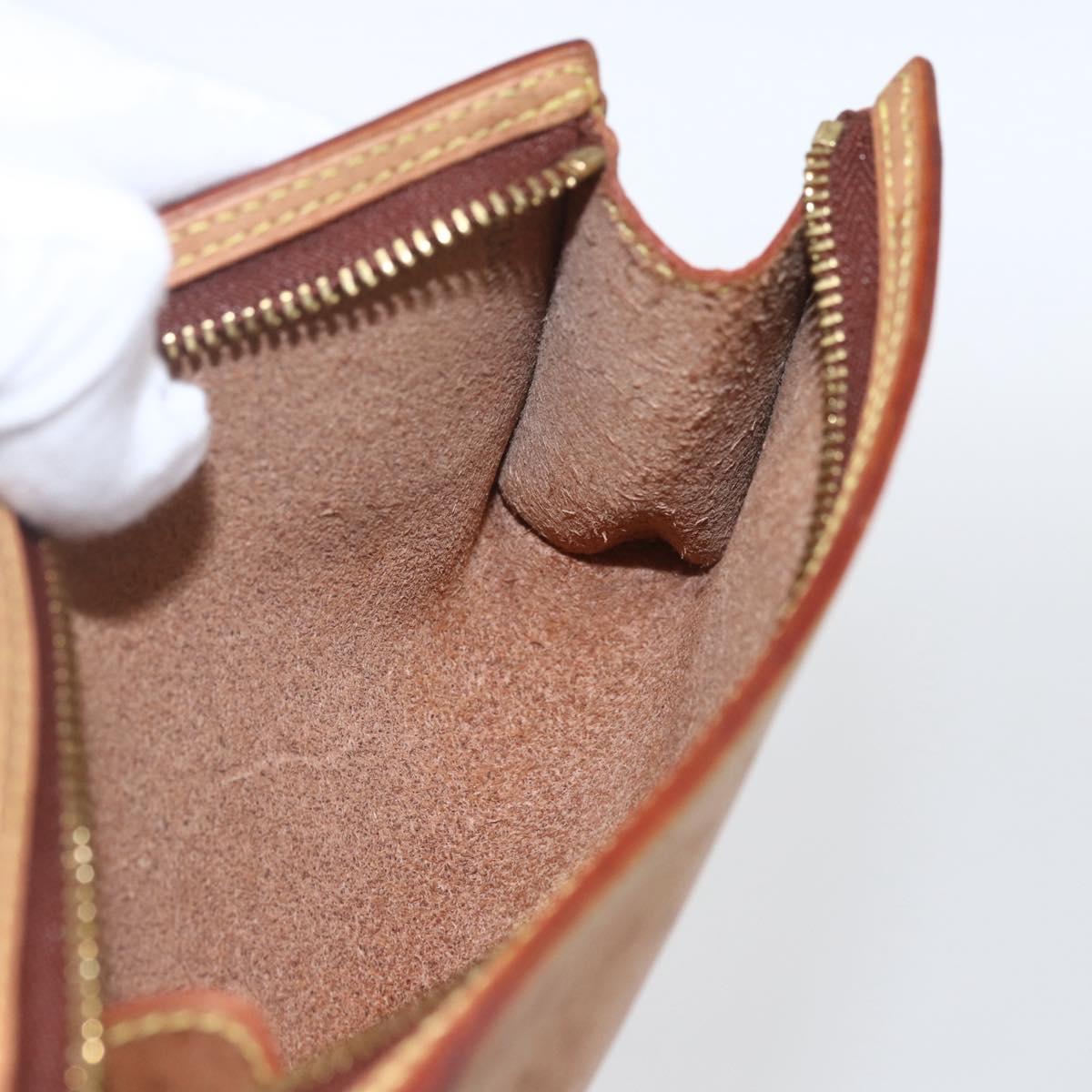 LOUIS VUITTON Nomad Cabas Amble PM Pouch Leather Beige M92502 LV Auth 168227