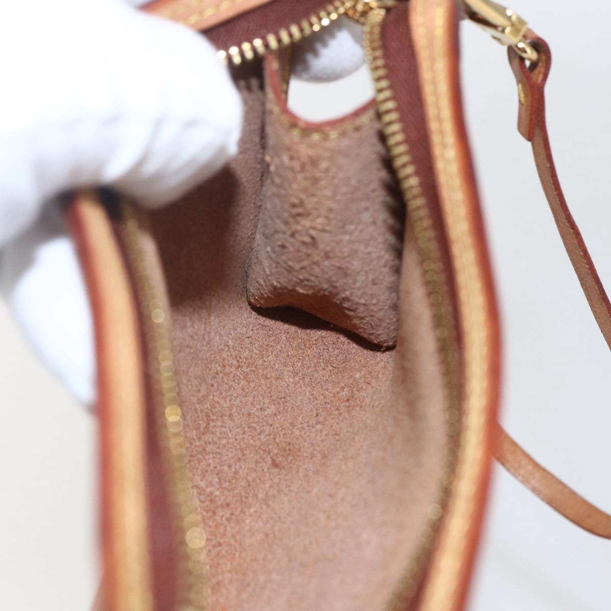 LOUIS VUITTON Nomad Cabas Amble PM Pouch Leather Beige M92502 LV Auth 168227