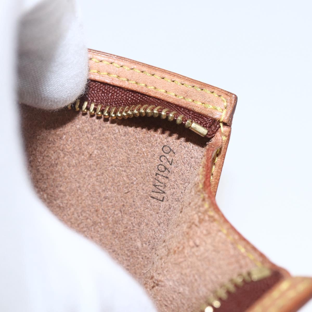 LOUIS VUITTON Nomad Cabas Amble PM Pouch Leather Beige M92502 LV Auth 168227