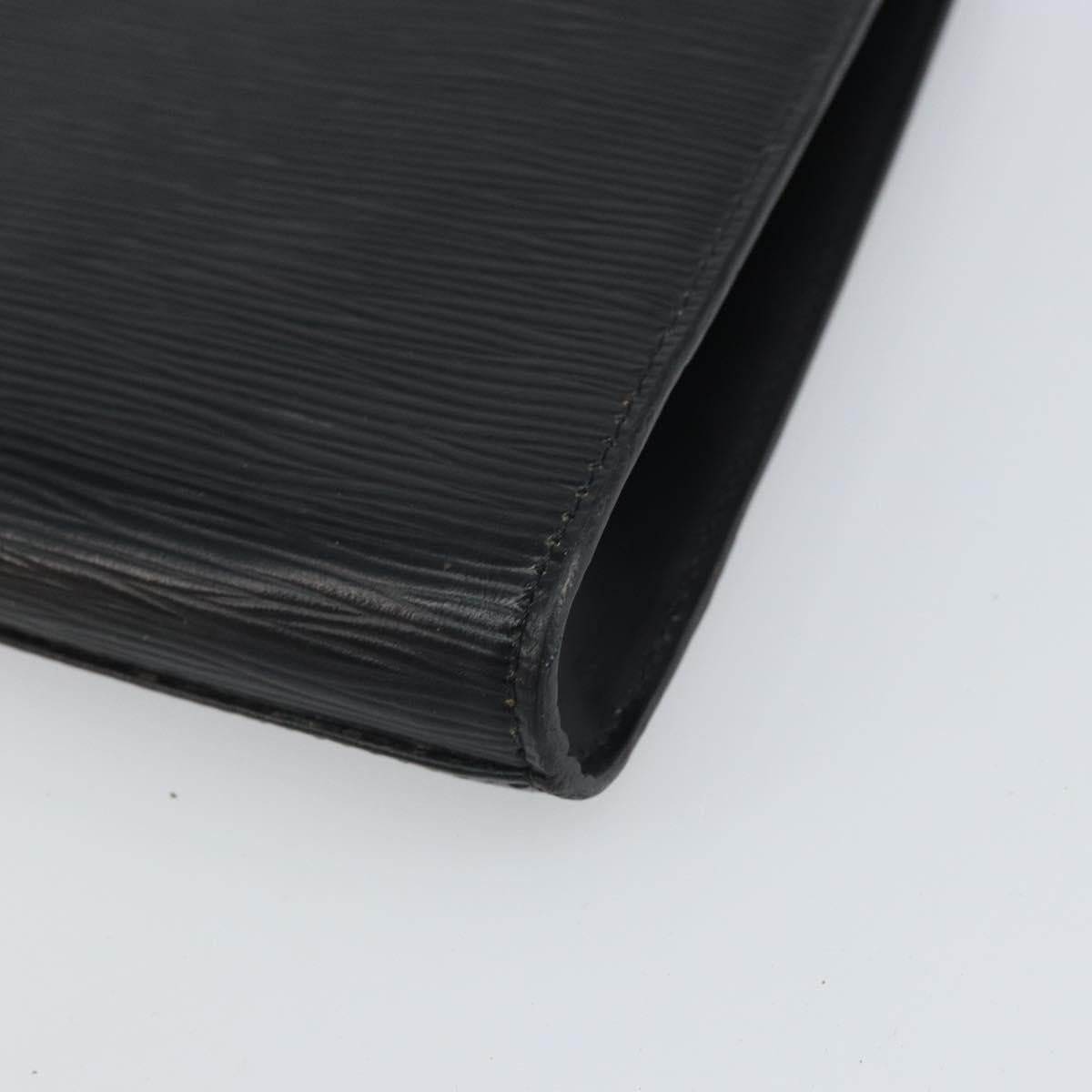 LOUIS VUITTON Epi Art Deco Clutch Bag Black M52632 LV Auth 168234