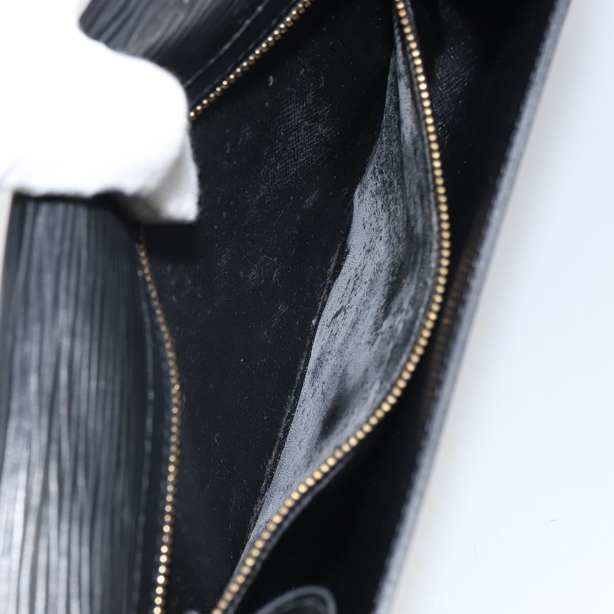 LOUIS VUITTON Epi Art Deco Clutch Bag Black M52632 LV Auth 168234