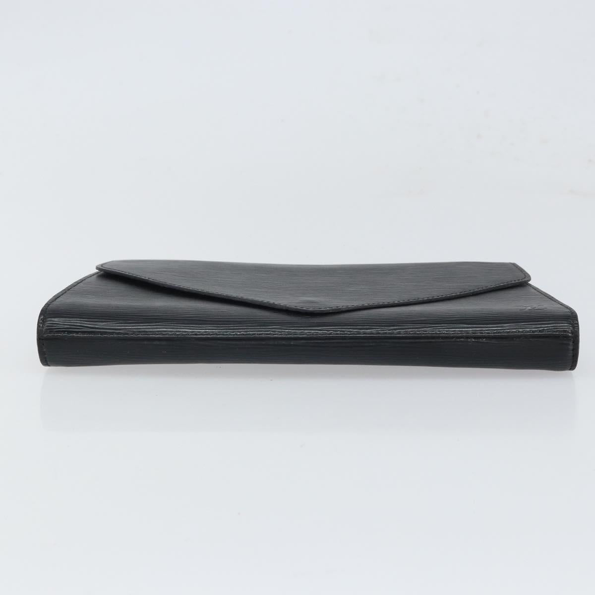 LOUIS VUITTON Epi Art Deco Clutch Bag Black M52632 LV Auth 168234