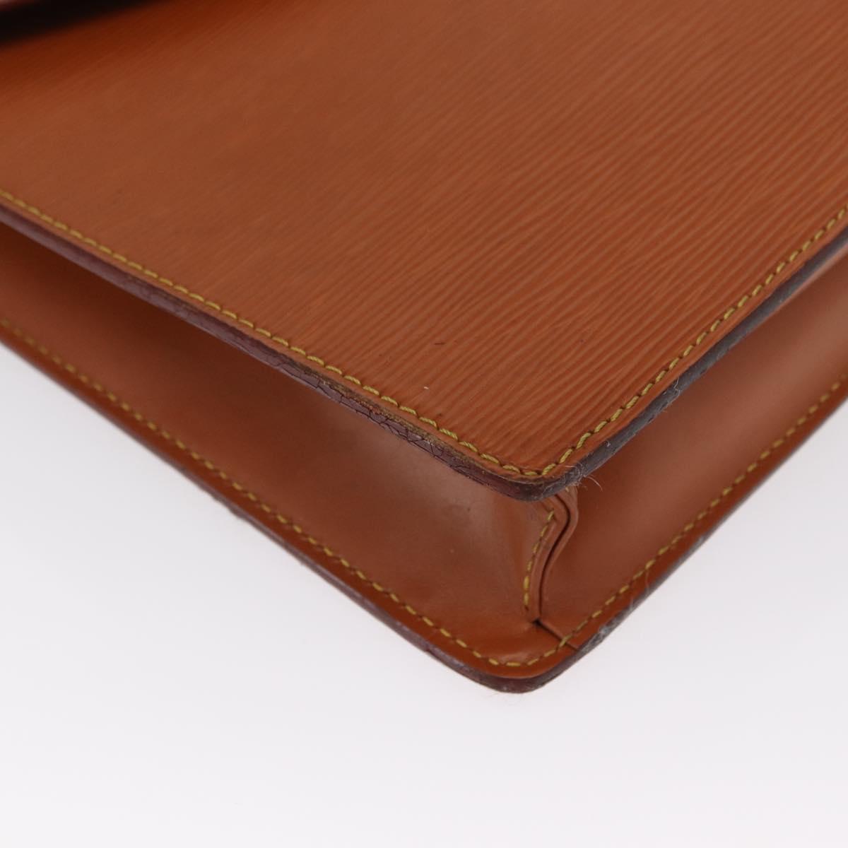 LOUIS VUITTON Epi Porte Documents Bandouliere Zipangu Gold M54468 LV Auth 168237
