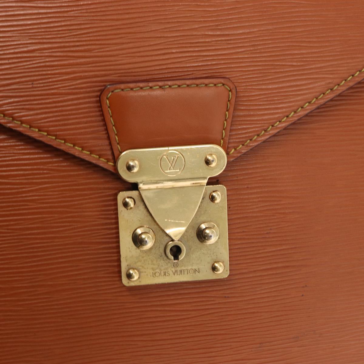 LOUIS VUITTON Epi Porte Documents Bandouliere Zipangu Gold M54468 LV Auth 168237