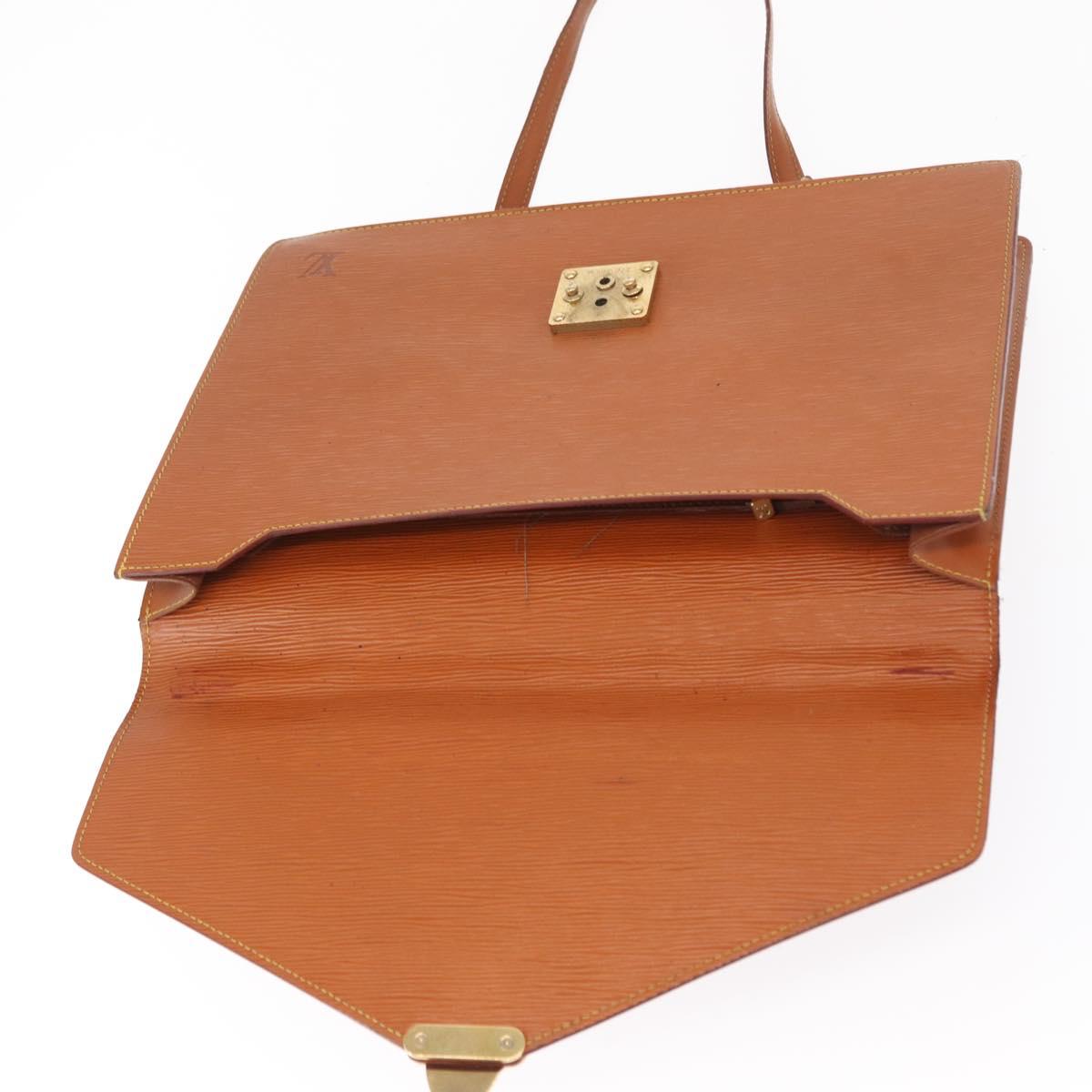 LOUIS VUITTON Epi Porte Documents Bandouliere Zipangu Gold M54468 LV Auth 168237