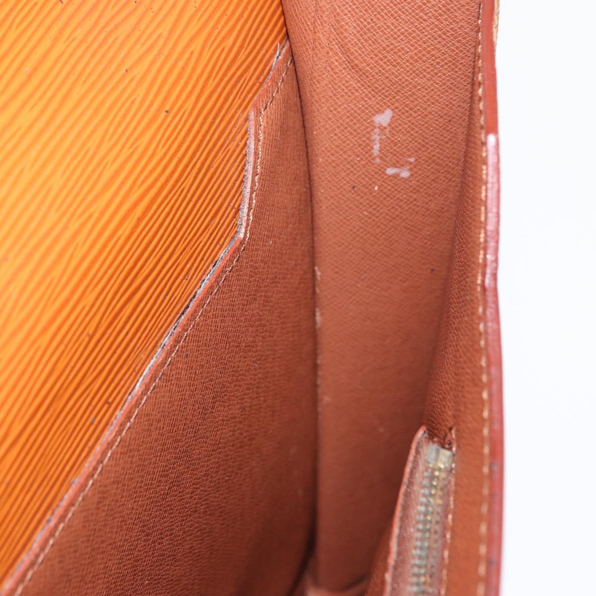 LOUIS VUITTON Epi Porte Documents Bandouliere Zipangu Gold M54468 LV Auth 168237