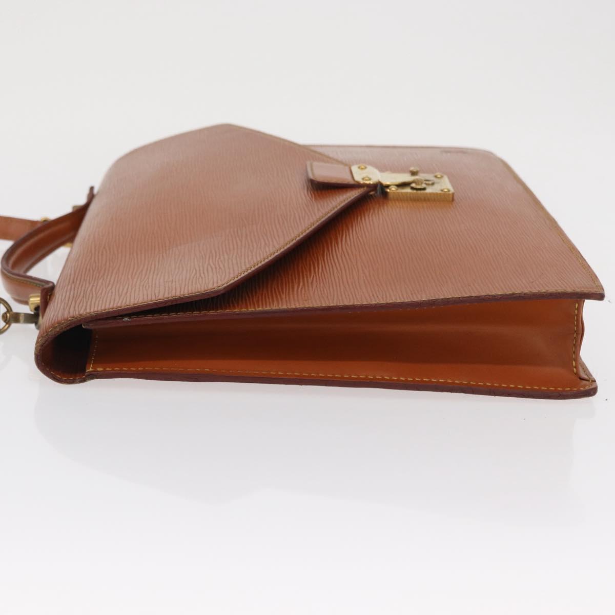LOUIS VUITTON Epi Porte Documents Bandouliere Zipangu Gold M54468 LV Auth 168237
