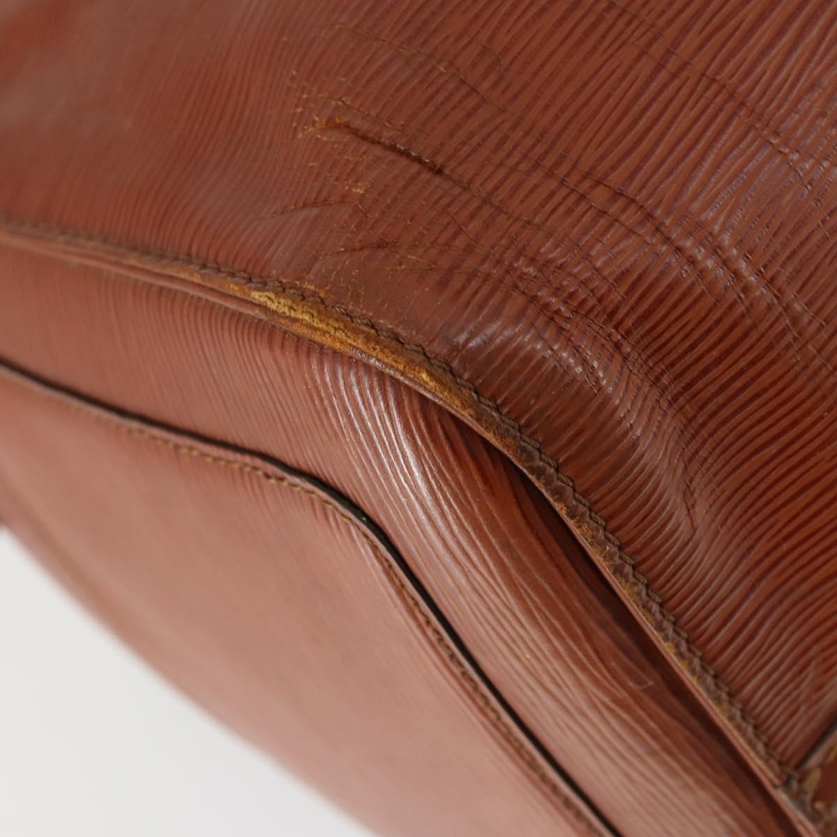 LOUIS VUITTON Epi Keepall 50 Boston Bag Brown M42968 LV Auth 168240