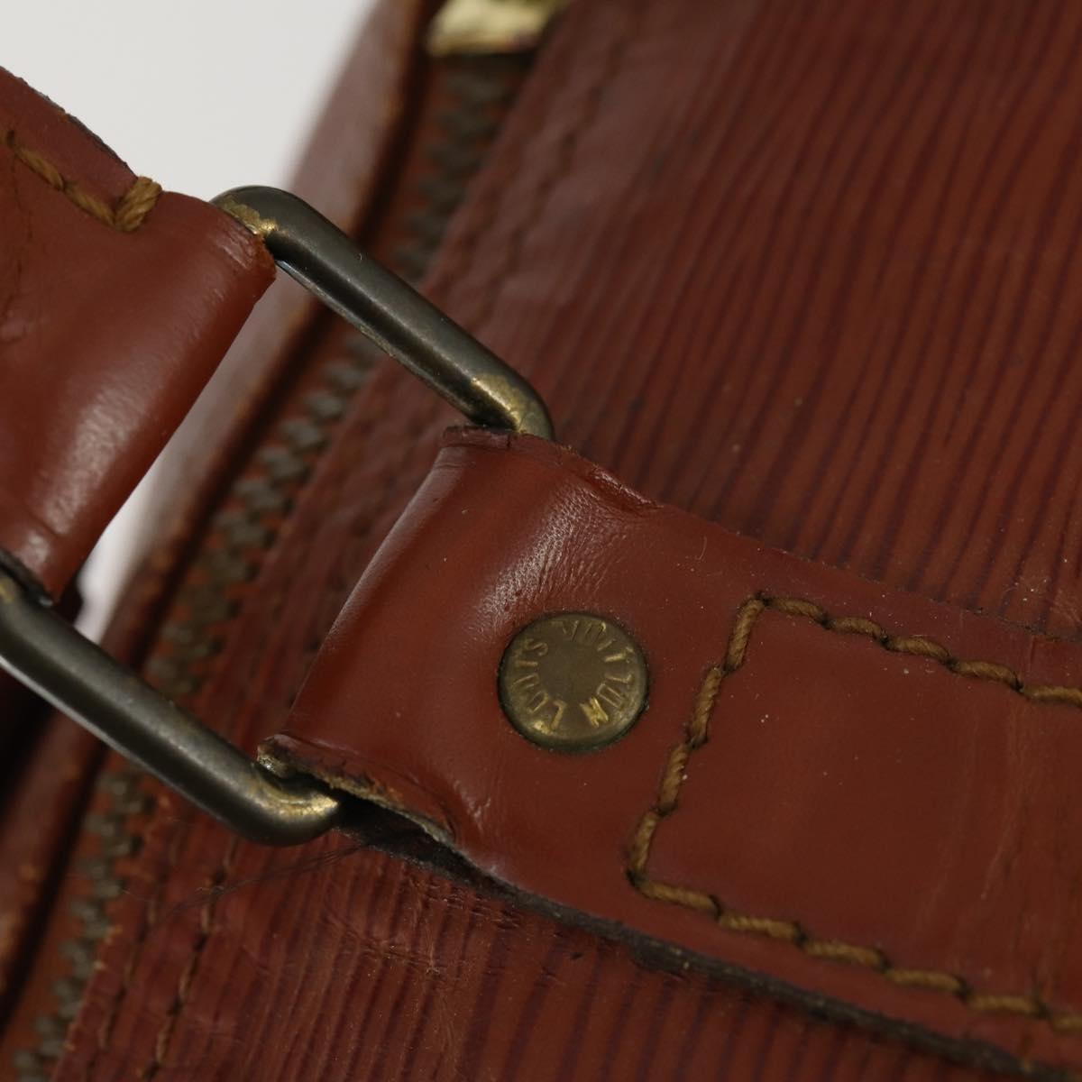 LOUIS VUITTON Epi Keepall 50 Boston Bag Brown M42968 LV Auth 168240