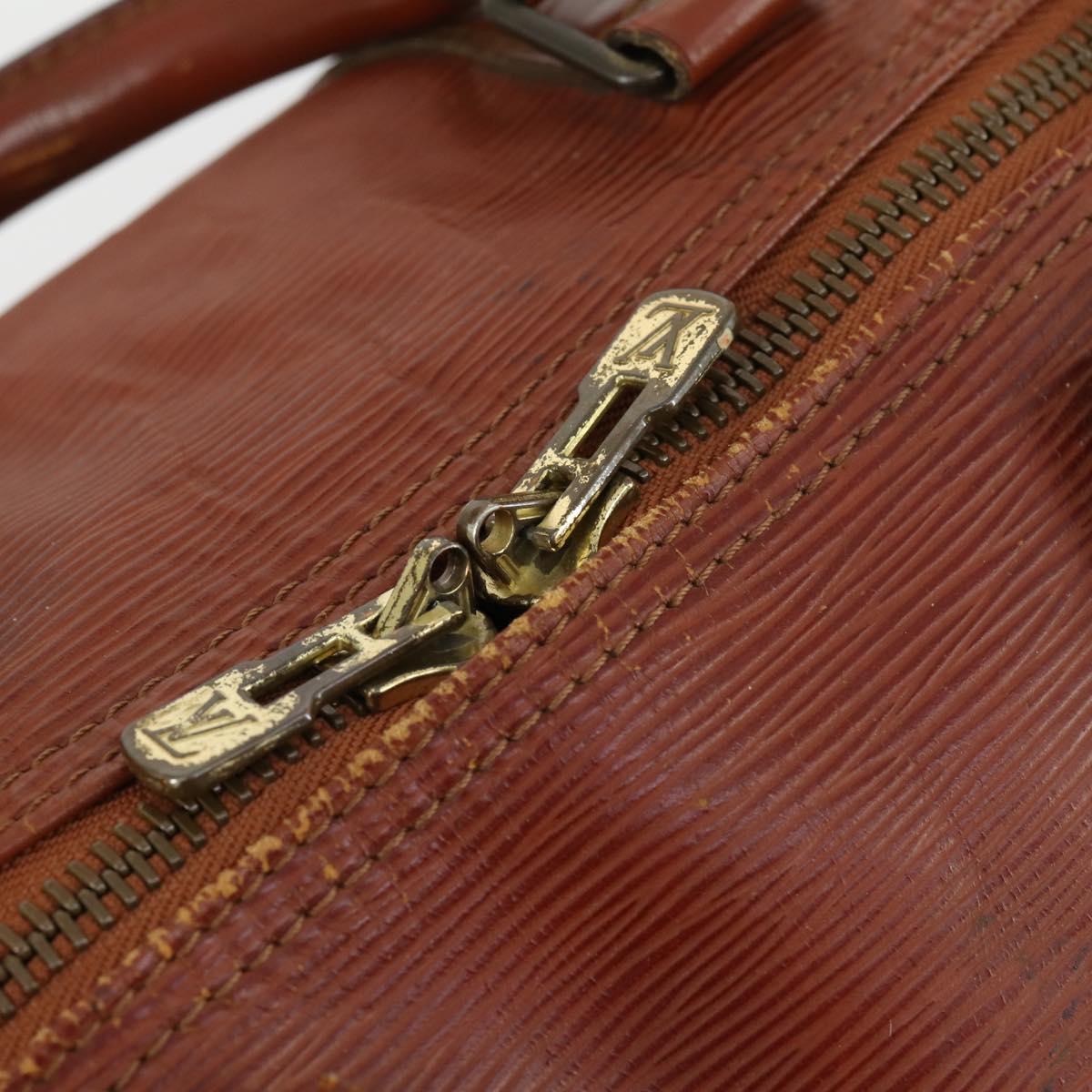 LOUIS VUITTON Epi Keepall 50 Boston Bag Brown M42968 LV Auth 168240