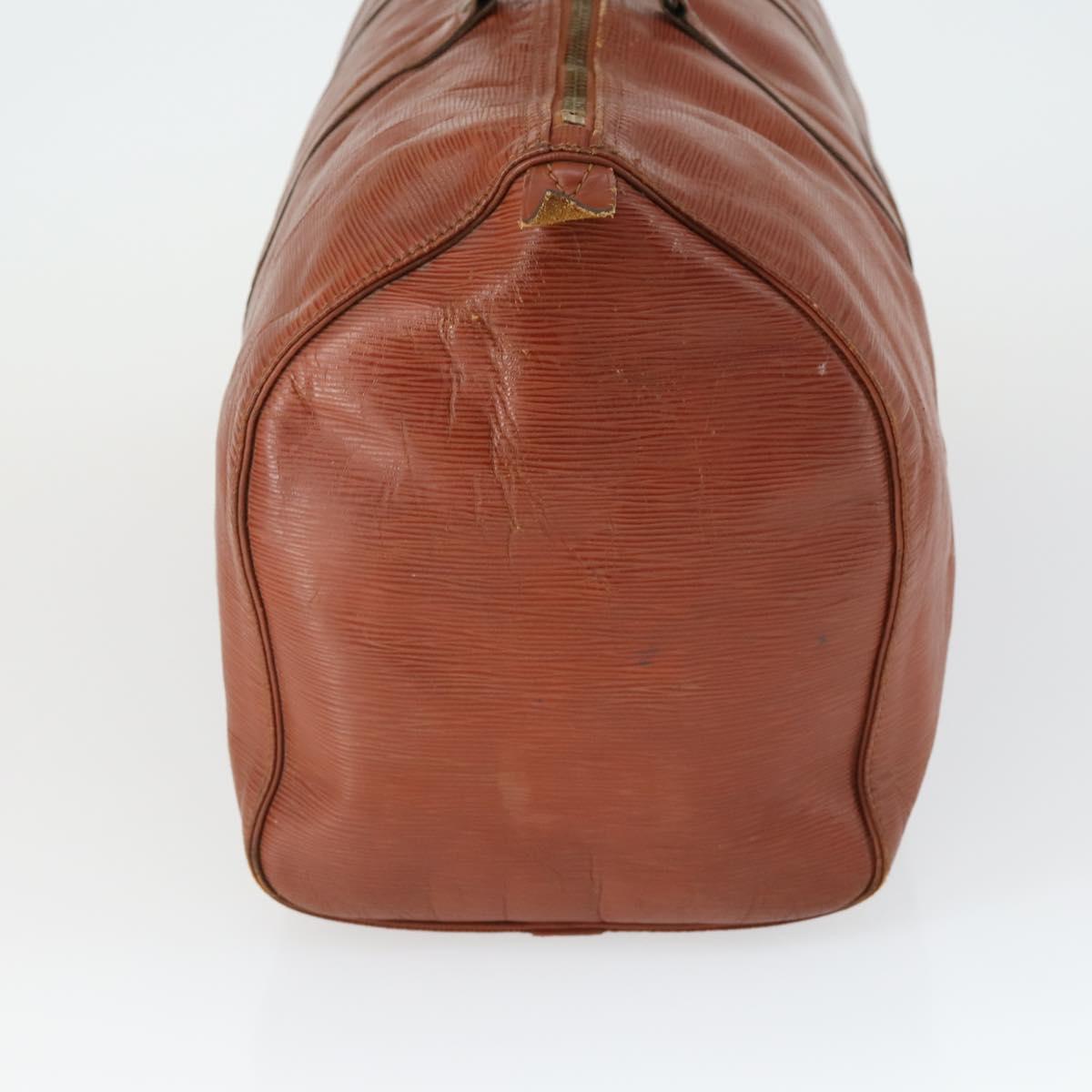 LOUIS VUITTON Epi Keepall 50 Boston Bag Brown M42968 LV Auth 168240