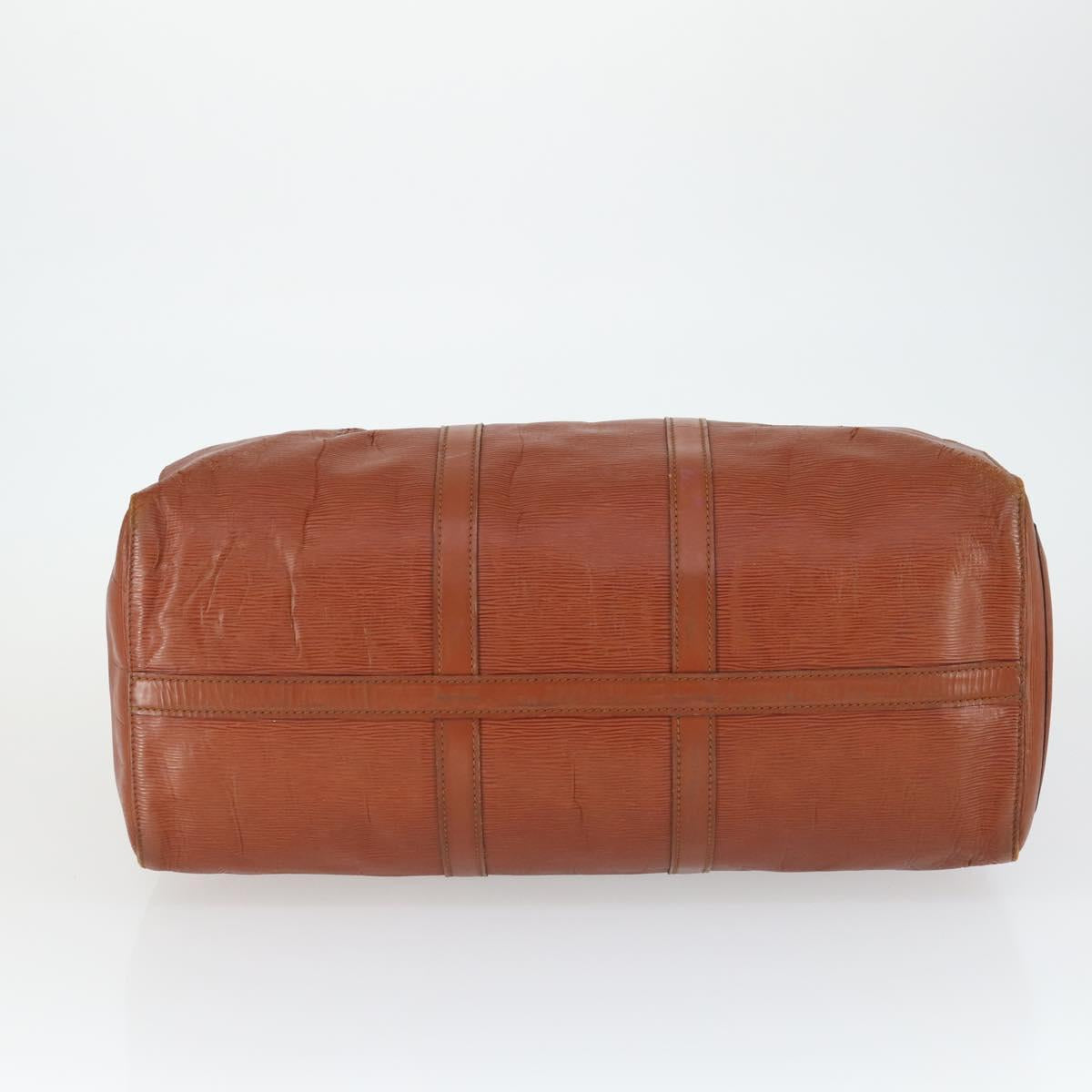 LOUIS VUITTON Epi Keepall 50 Boston Bag Brown M42968 LV Auth 168240